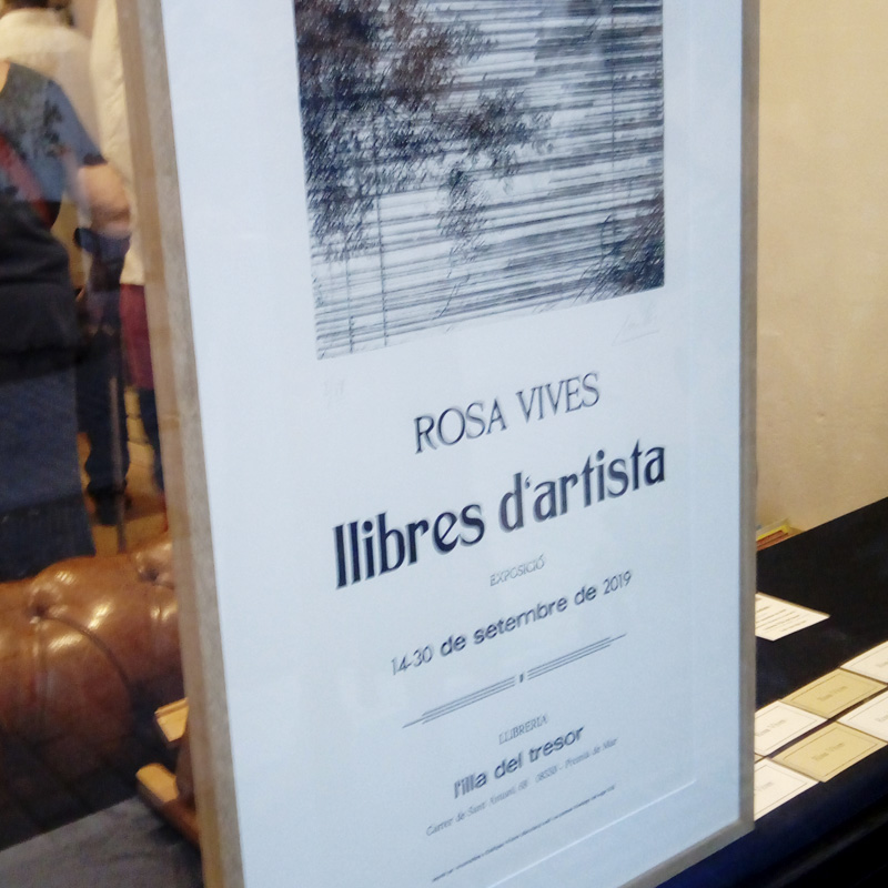 Cartel para la exposición Llibres d'artista de Rosa Vives.